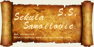 Sekula Samoilović vizit kartica